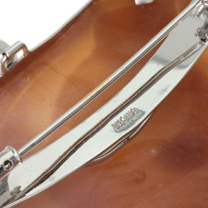 Cameo Rosario Mennella Brooch K18 White Gold  16g　Ladies