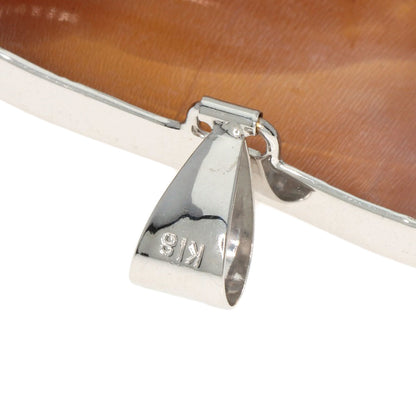 Cameo Rosario Mennella Brooch K18 White Gold  16g　Ladies