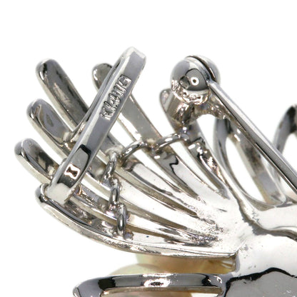 Akoya Pearl Pearl Ruby Brooch K14 White Gold  12.3g　Ladies