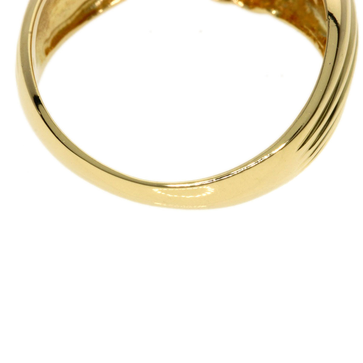 0.12ct Pearl Pearl Diamond Ring K18 Yellow Gold  5.7g　Ladies