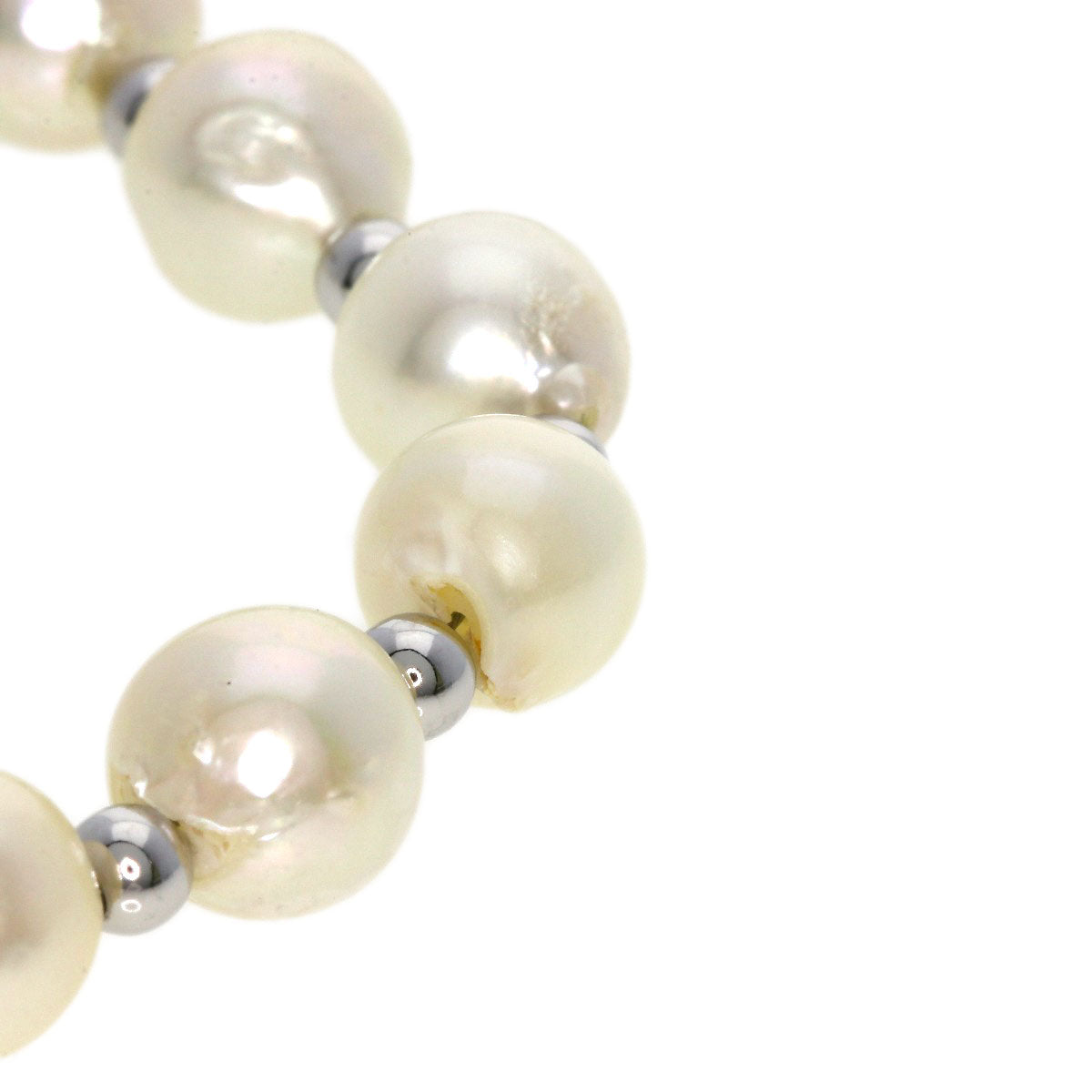 Akoya Baroque Pearl Pearl Necklace Silver  26.3g　Ladies