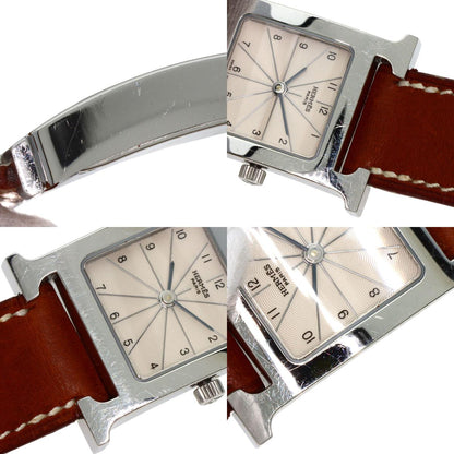 HERMES H watch Deburuturu Watches HH1.210 Stainless Steel/Leather Ladies