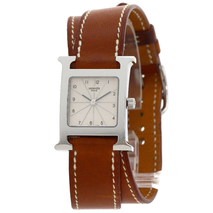 HERMES H watch Deburuturu Watches HH1.210 Stainless Steel/Leather Ladies