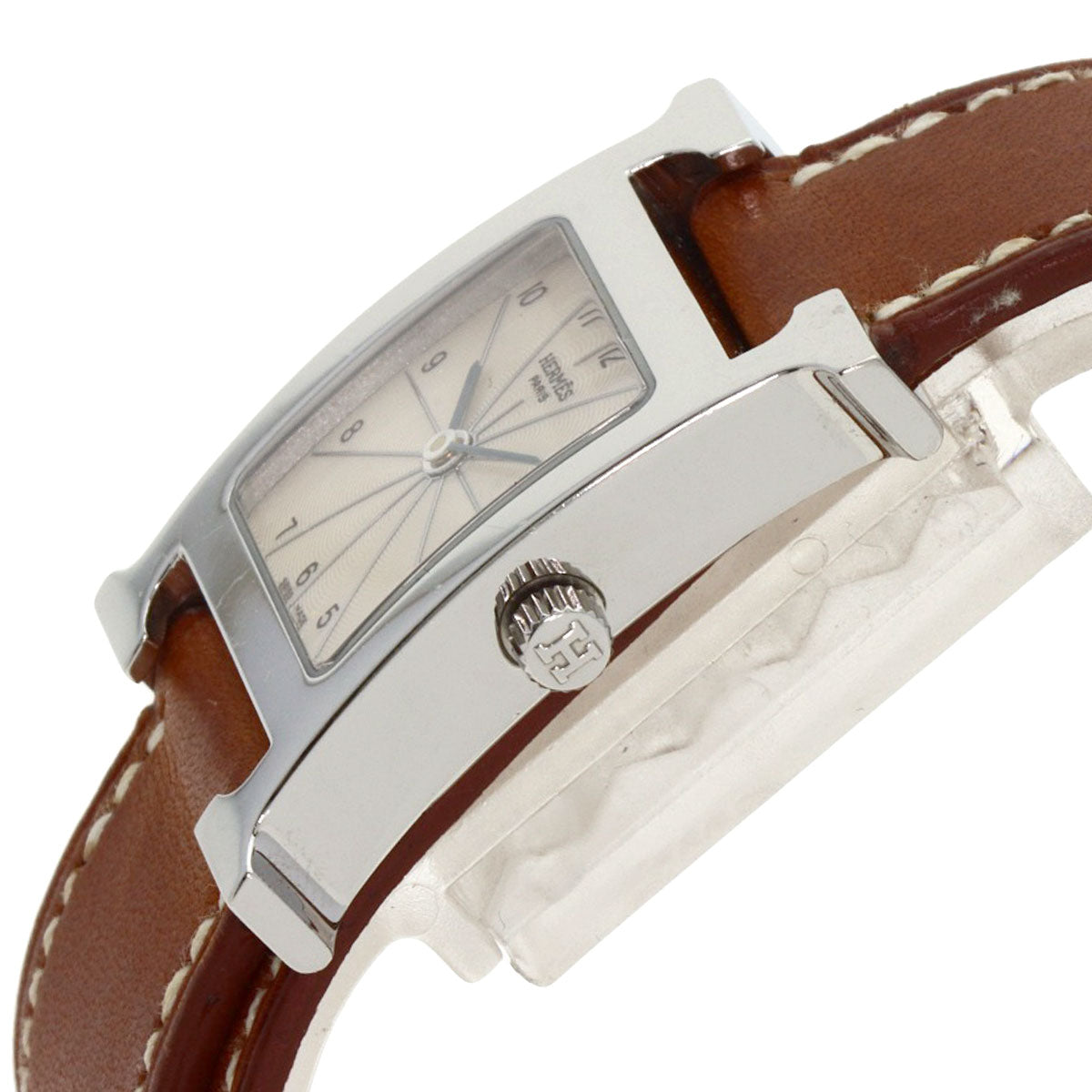 HERMES H watch Deburuturu Watches HH1.210 Stainless Steel/Leather Ladies