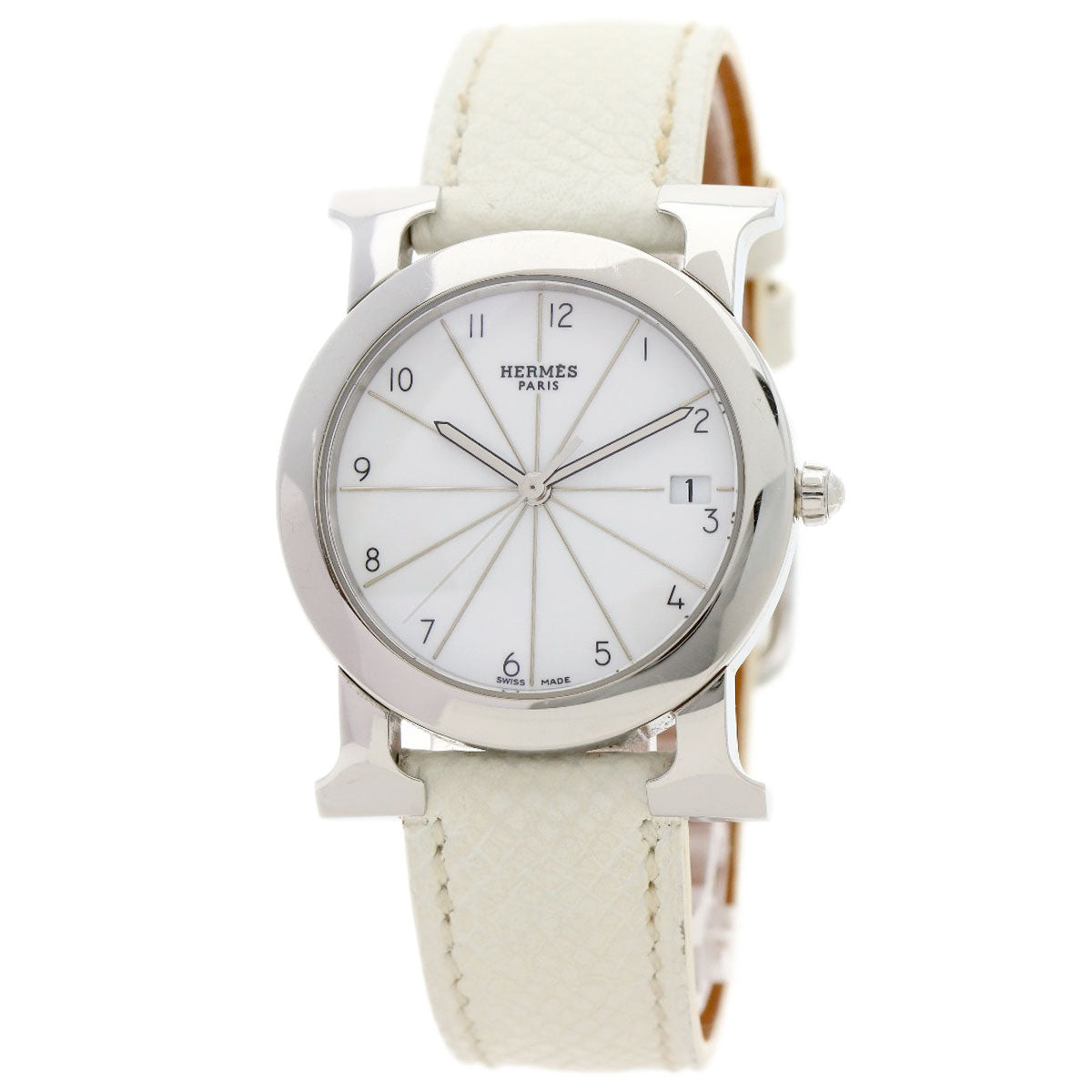 HERMES H watch Rondo Watches HR1.510 Stainless Steel/Leather Ladies