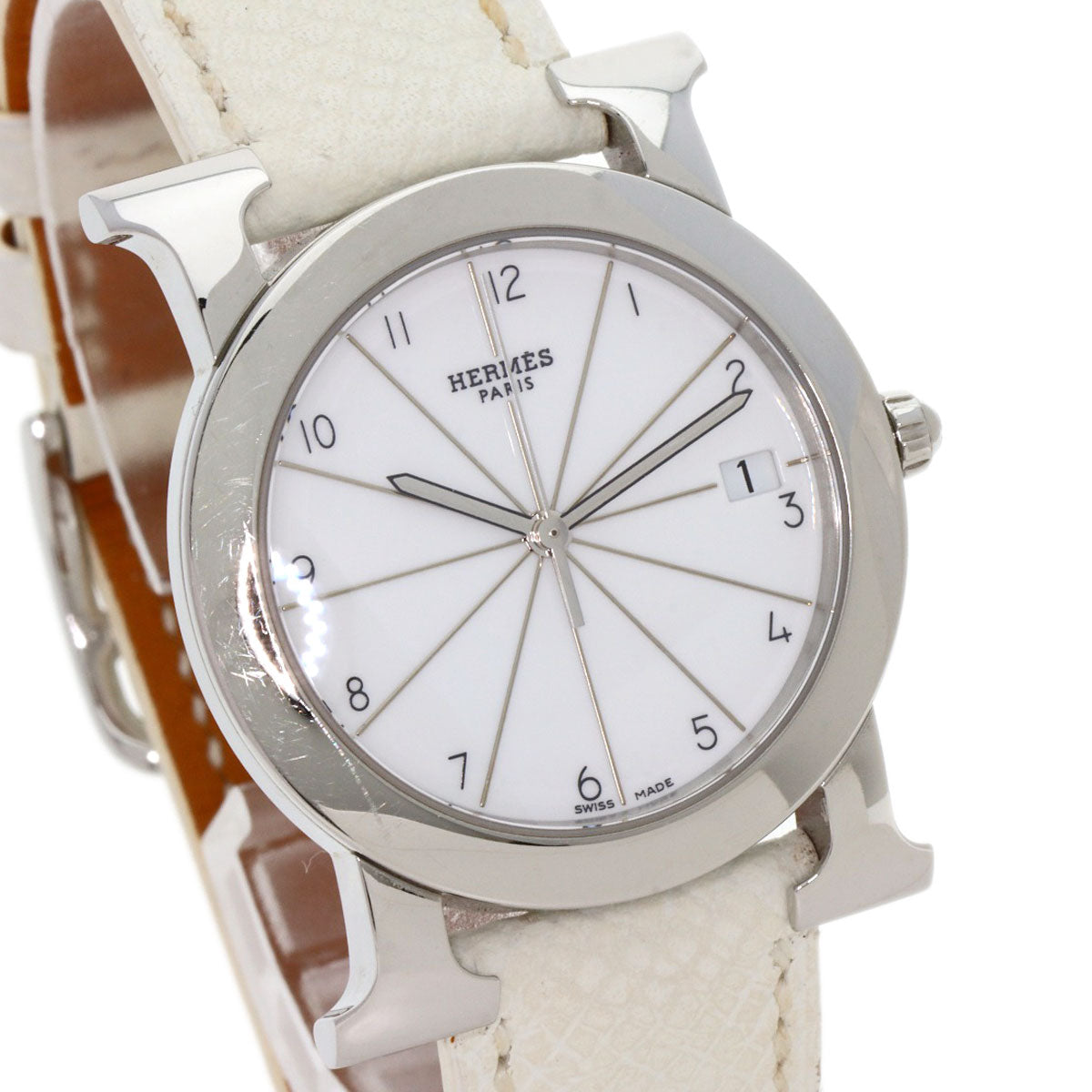 HERMES H watch Rondo Watches HR1.510 Stainless Steel/Leather Ladies
