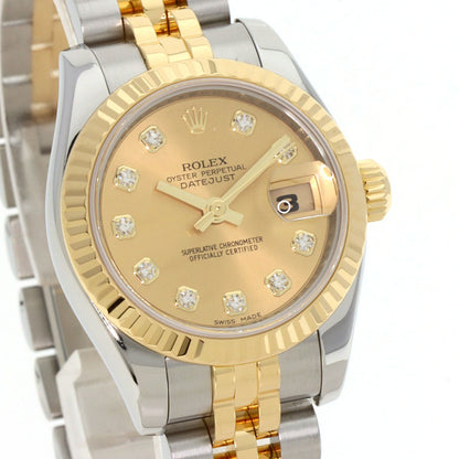 ROLEX DATEJUST 10P Diamond Watches 179173G Stainless Steel/SSxK18YG Ladies