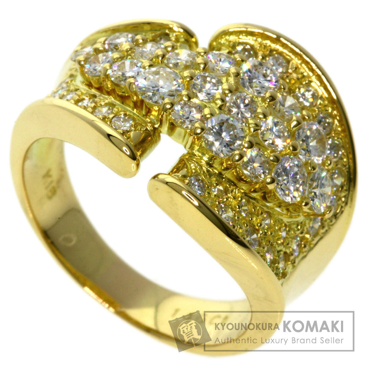1.46ct Diamond Ring K18 Yellow Gold  8.6g　Ladies