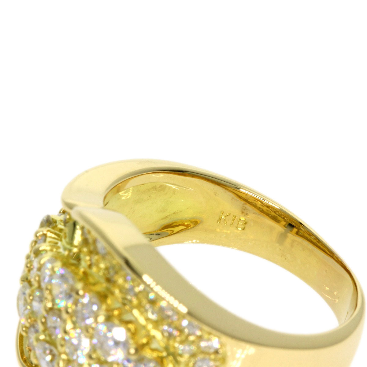 1.46ct Diamond Ring K18 Yellow Gold  8.6g　Ladies