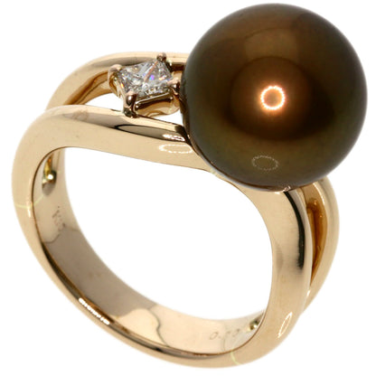 Pearl Pearl Diamond Ring K18 Pink Gold  8.5g　Ladies