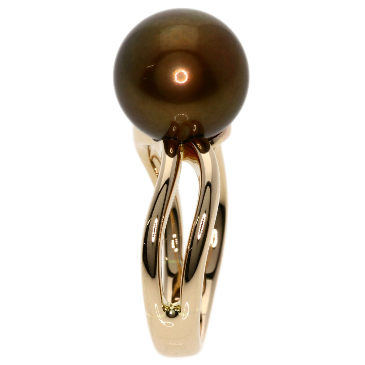 Pearl Pearl Diamond Ring K18 Pink Gold  8.5g　Ladies