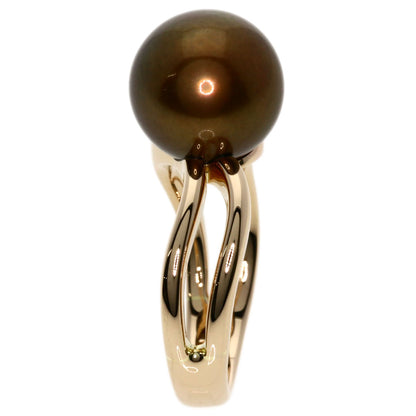 Pearl Pearl Diamond Ring K18 Pink Gold  8.5g　Ladies