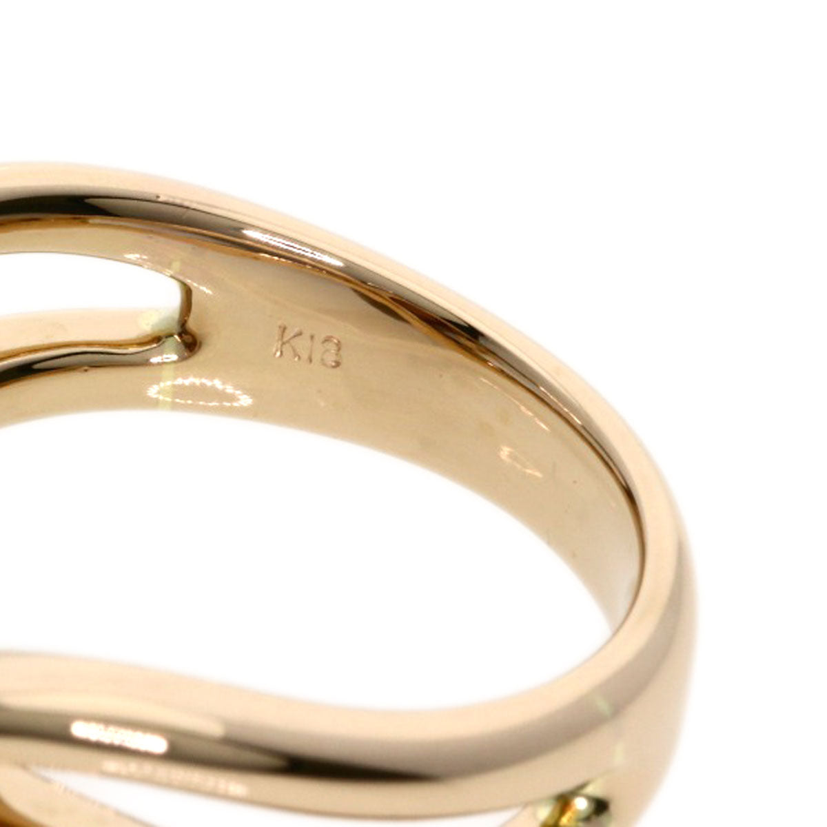 Pearl Pearl Diamond Ring K18 Pink Gold  8.5g　Ladies