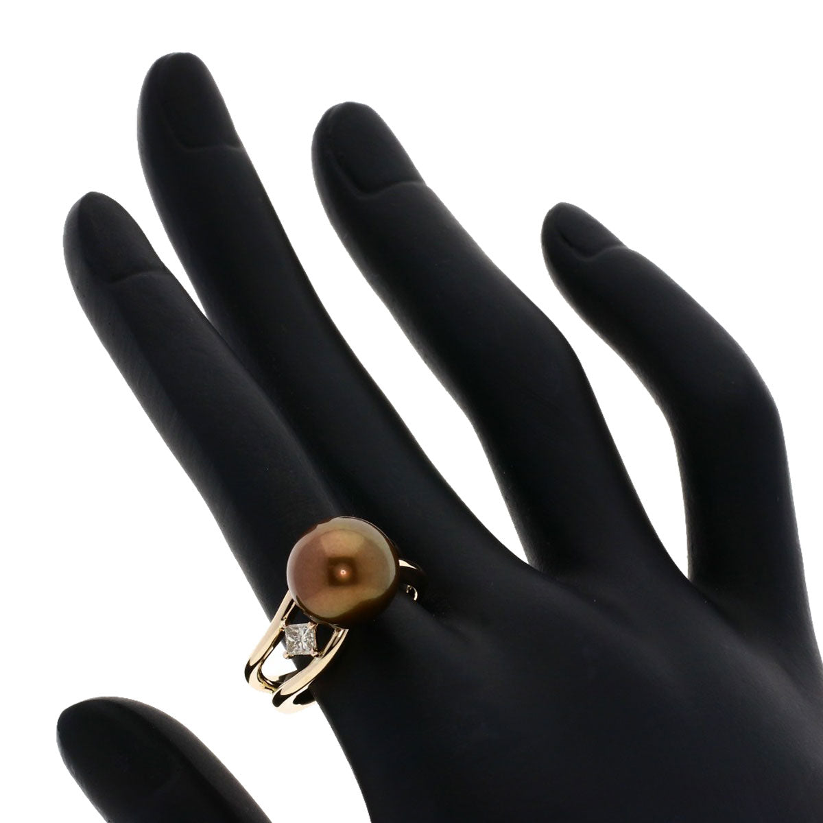 Pearl Pearl Diamond Ring K18 Pink Gold  8.5g　Ladies
