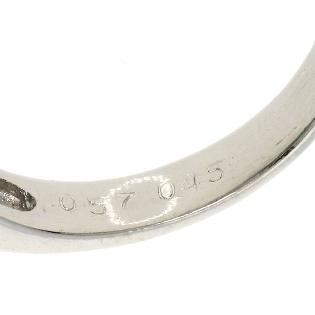 0.57ct Green Garnet Diamond Ring Platinum PT900  4.4g　Ladies