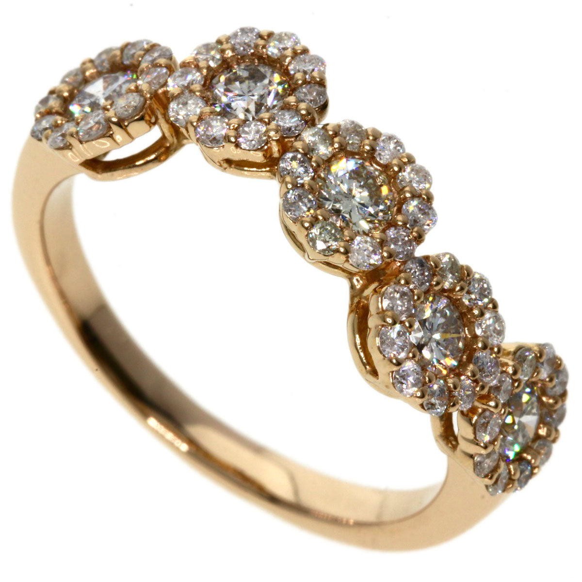 1ct Diamond Ring K18 Pink Gold  3.9g　Ladies