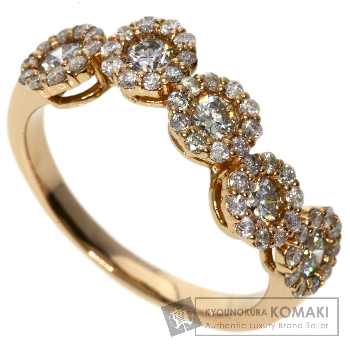 1ct Diamond Ring K18 Pink Gold  3.9g　Ladies