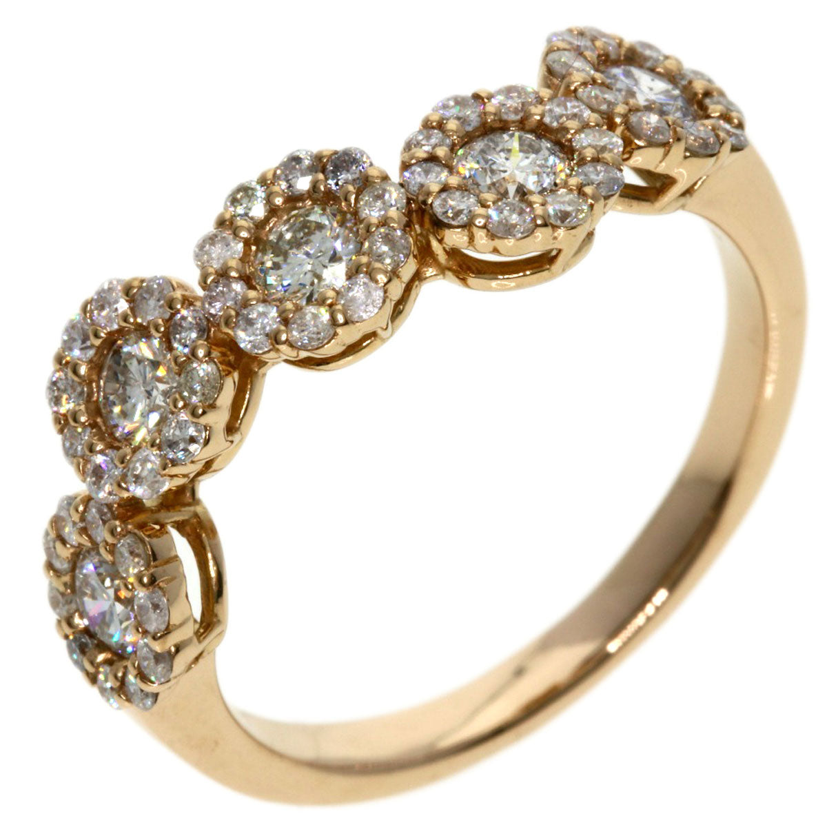 1ct Diamond Ring K18 Pink Gold  3.9g　Ladies