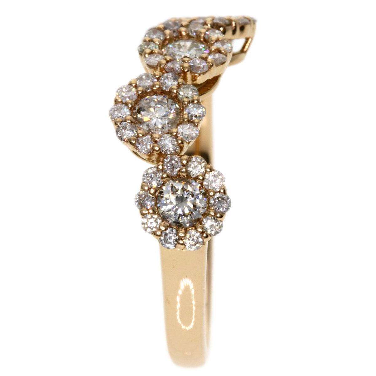 1ct Diamond Ring K18 Pink Gold  3.9g　Ladies