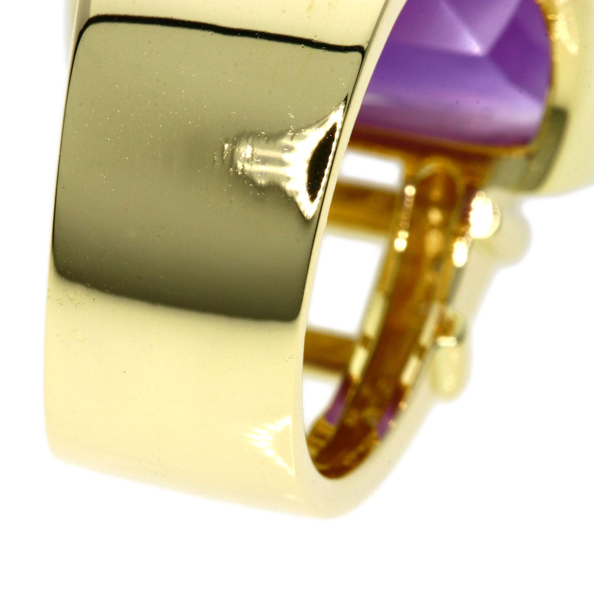 43.12ct Amethyst Diamond Ring K18 Yellow Gold  35g　Ladies
