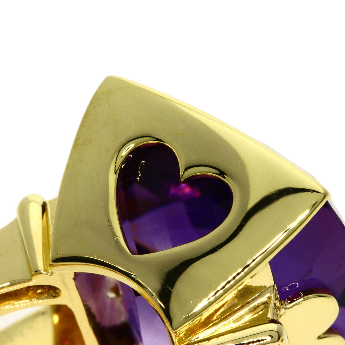 43.12ct Amethyst Diamond Ring K18 Yellow Gold  35g　Ladies