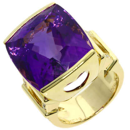 43.12ct Amethyst Diamond Ring K18 Yellow Gold  35g　Ladies