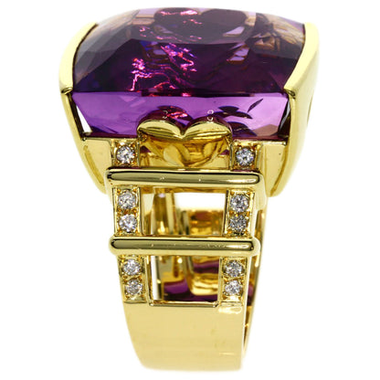 43.12ct Amethyst Diamond Ring K18 Yellow Gold  35g　Ladies