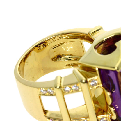 43.12ct Amethyst Diamond Ring K18 Yellow Gold  35g　Ladies