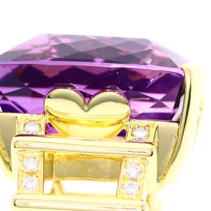43.12ct Amethyst Diamond Ring K18 Yellow Gold  35g　Ladies