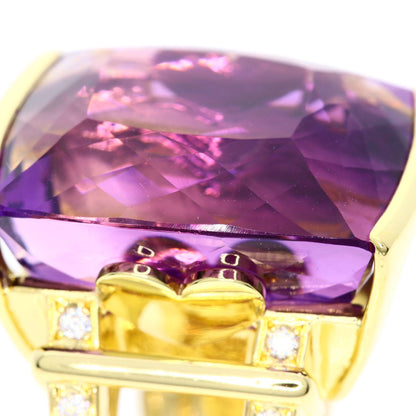 43.12ct Amethyst Diamond Ring K18 Yellow Gold  35g　Ladies