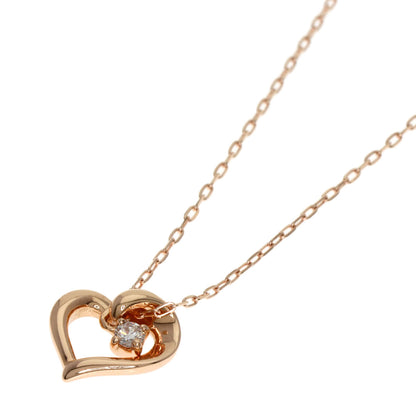 4℃   Necklace Heart motif Diamond K10 Pink Gold Ladies