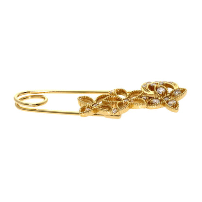 0.3ct Diamond Brooch K18 Yellow Gold  3.8g　Ladies