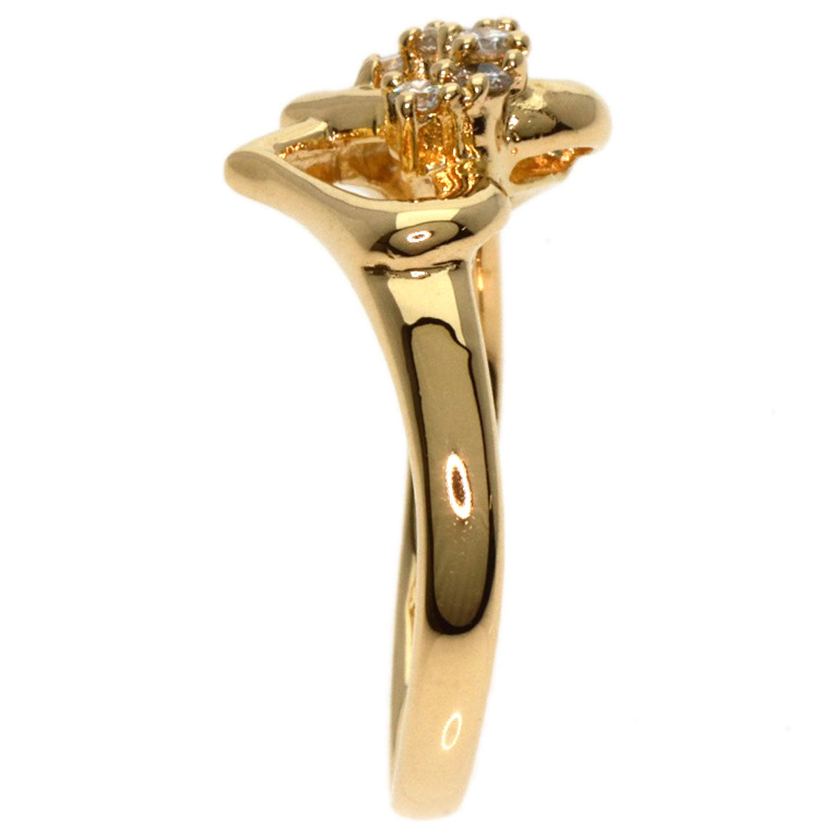 TASAKI   Ring Heart motif Diamond K18 Yellow Gold Ladies