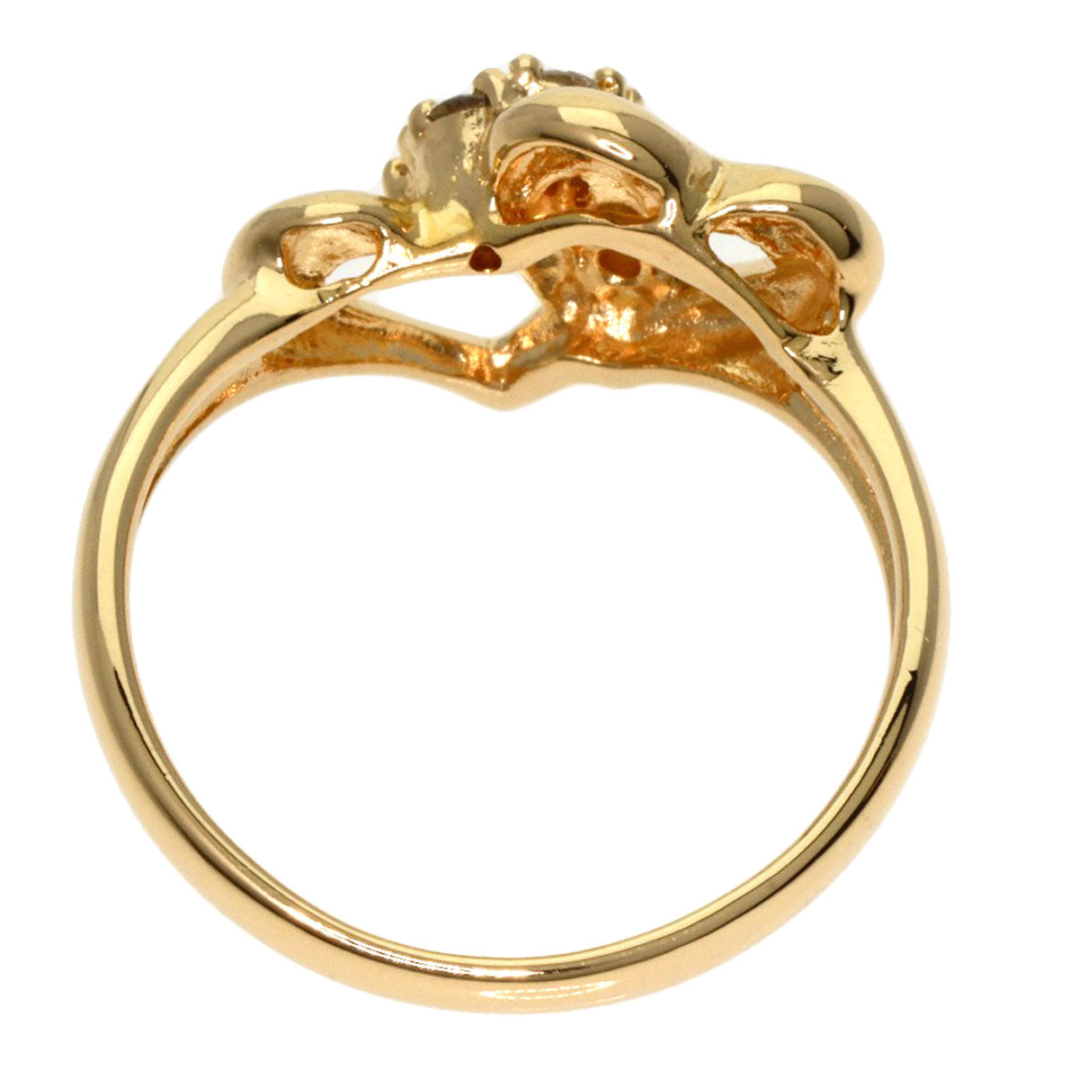 TASAKI   Ring Heart motif Diamond K18 Yellow Gold Ladies