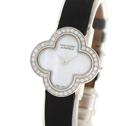 Van Cleef & Arpels Alhambra small model Watches VCARM95800 K18 White Gold/Satin Ladies