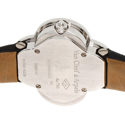 Van Cleef & Arpels Alhambra small model Watches VCARM95800 K18 White Gold/Satin Ladies