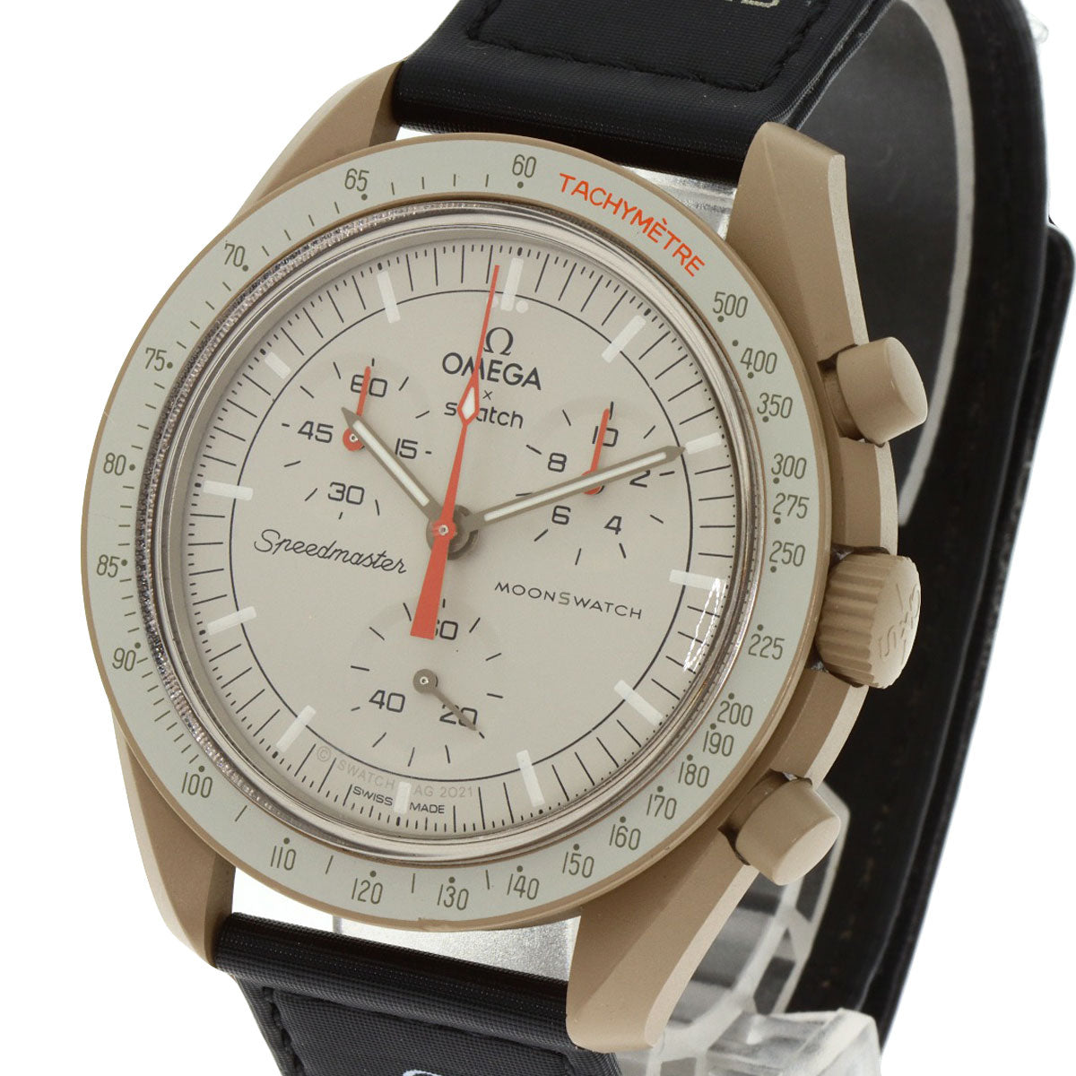 Swatch MISSION TO JUPITER Speedmaster Omega Collaboration Watches S033C100 Ceramic/Nylon mens