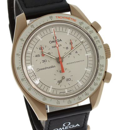 Swatch MISSION TO JUPITER Speedmaster Omega Collaboration Watches S033C100 Ceramic/Nylon mens