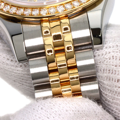 ROLEX Datejust 10P Bezel Diamond Meteorite Watches 179383G K18 Yellow Gold/SSxK18YG Ladies