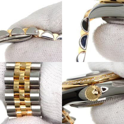 ROLEX Datejust 10P Bezel Diamond Meteorite Watches 179383G K18 Yellow Gold/SSxK18YG Ladies