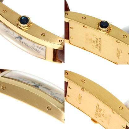 CARTIER Tank American SM Watches W2601556 K18 Yellow Gold/Leather Ladies