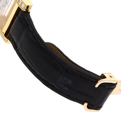 CARTIER Tank francaise SM Watches WE100151 K18 Yellow Gold/Leather Ladies