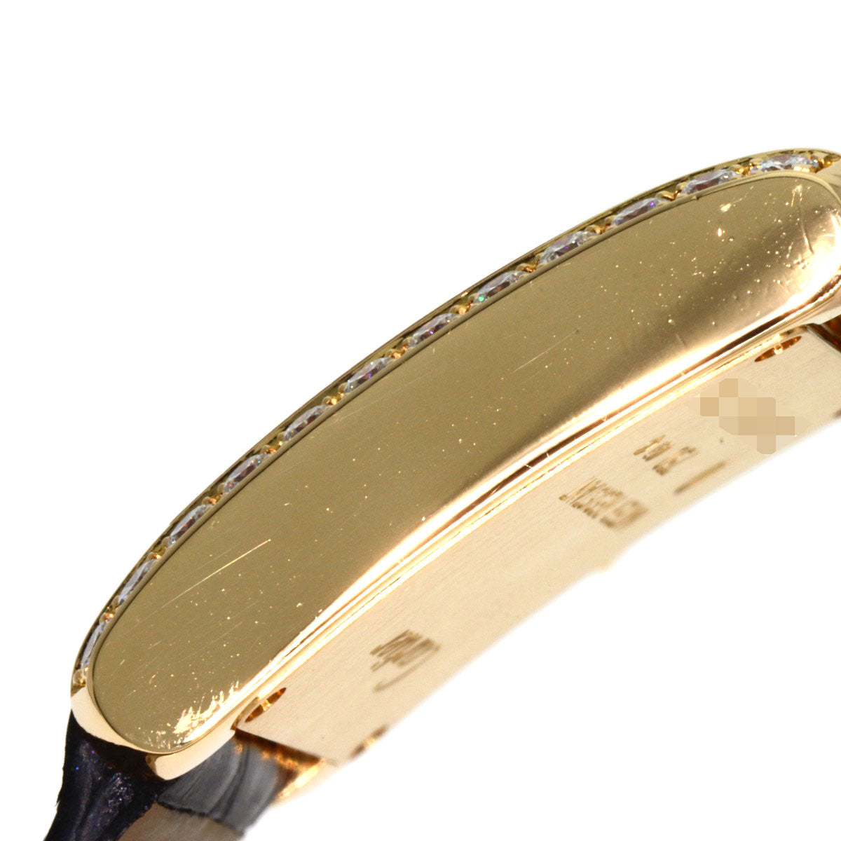 CARTIER Tank francaise SM Watches WE100151 K18 Yellow Gold/Leather Ladies