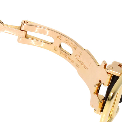 CARTIER Tank francaise SM Watches WE100151 K18 Yellow Gold/Leather Ladies