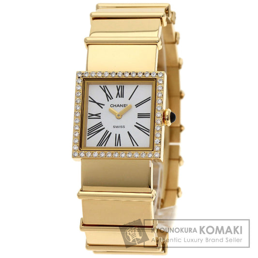 CHANEL Mademoiselle Bezel Diamond Watches H0876 K18 Yellow Gold/18K Yellow Gold Ladies