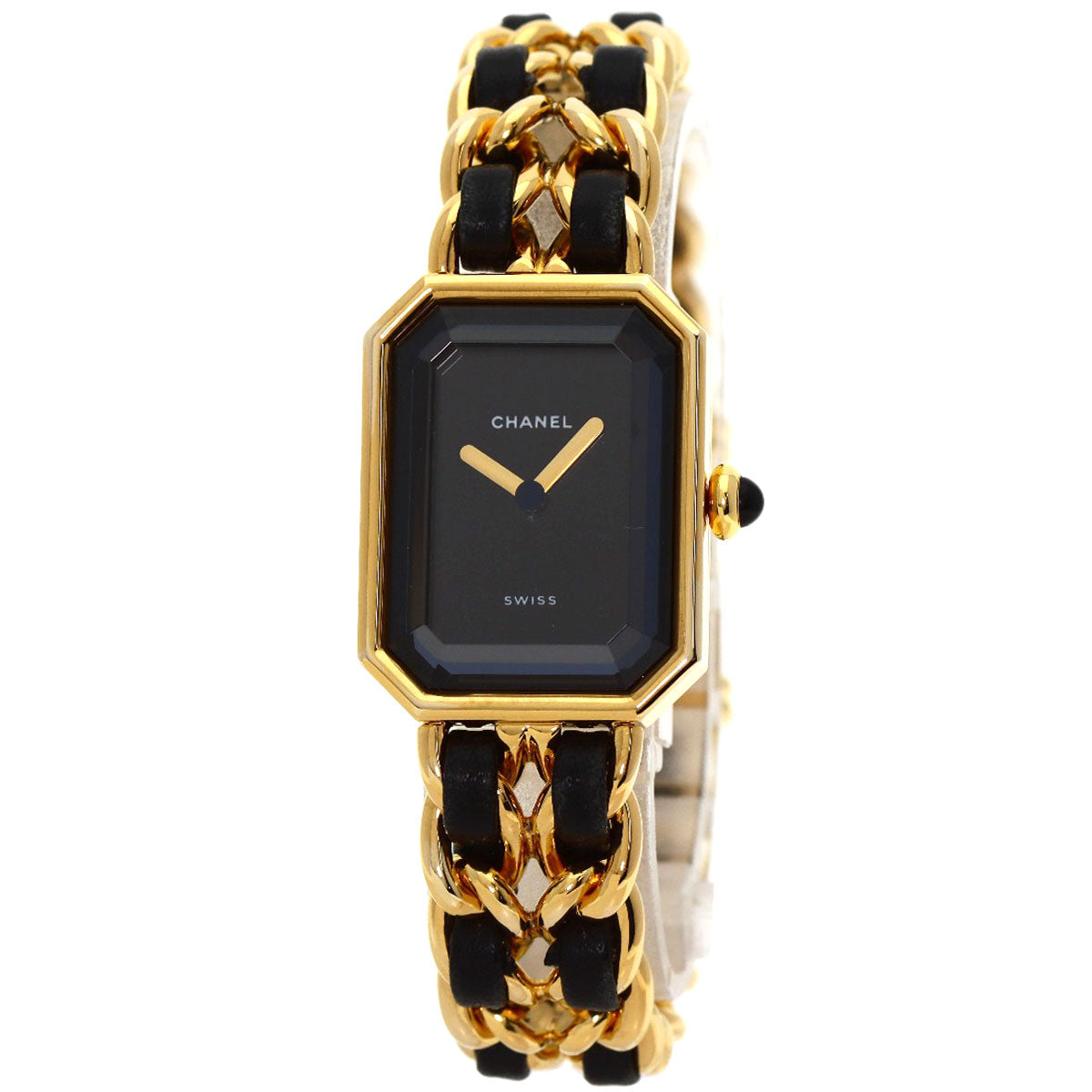 CHANEL Premiere M Watches H0001 Gold Plated/GPxLeather Ladies