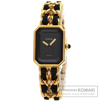 CHANEL Premiere M Watches H0001 Gold Plated/GPxLeather Ladies