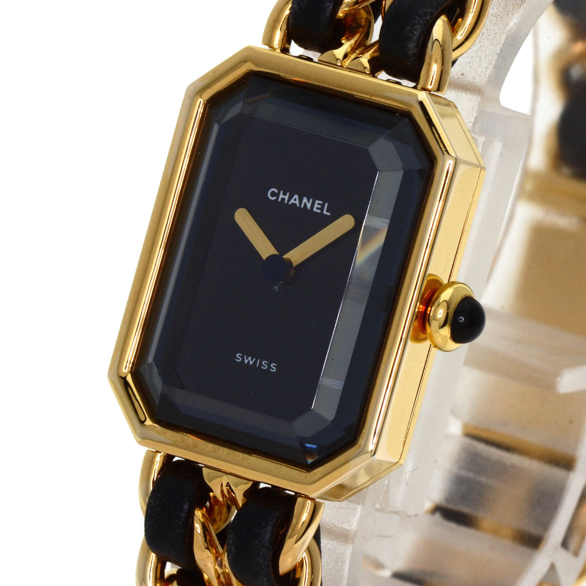 CHANEL Premiere M Watches H0001 Gold Plated/GPxLeather Ladies