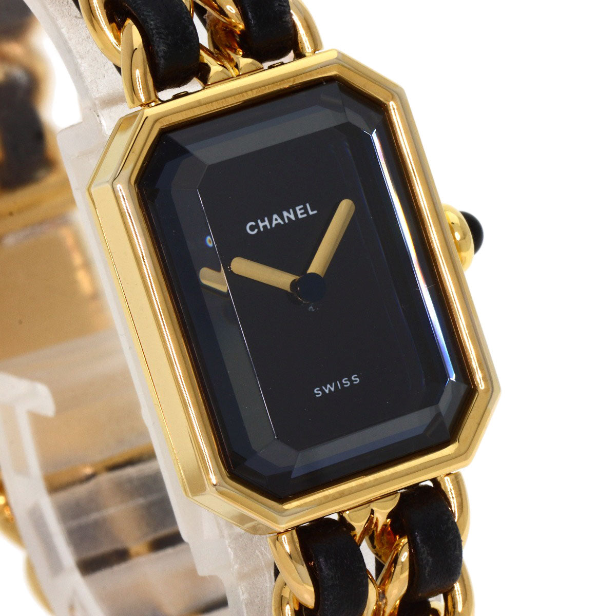 CHANEL Premiere M Watches H0001 Gold Plated/GPxLeather Ladies