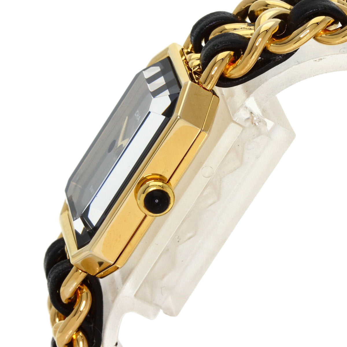 CHANEL Premiere M Watches H0001 Gold Plated/GPxLeather Ladies